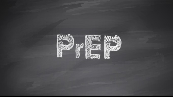 PrEP written on a chalkboard