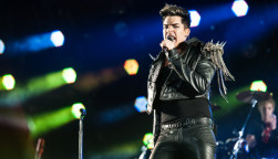 3 july, 2012 - Moscow, Russia - British rock band Queen performing live at Olimpiyskiy stadium during world Tour