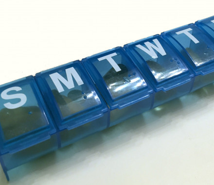 Pill Box  Daily pill organizer.