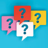 speech bubbles with question marks illustration