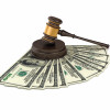 gavel and money